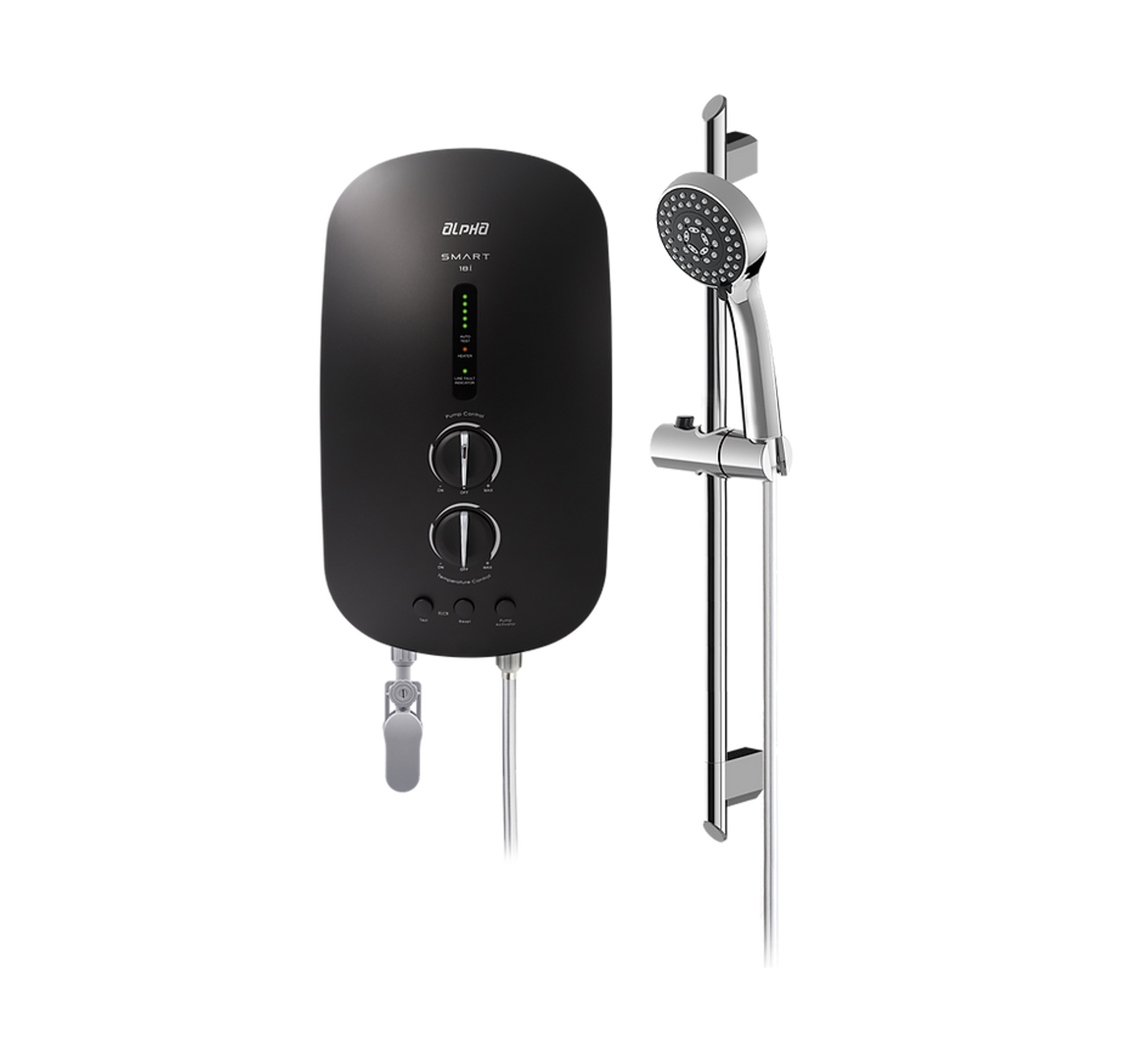 ALPHA - SMART18i Handshower DC Pump Instant Water Heater (Matt Black)